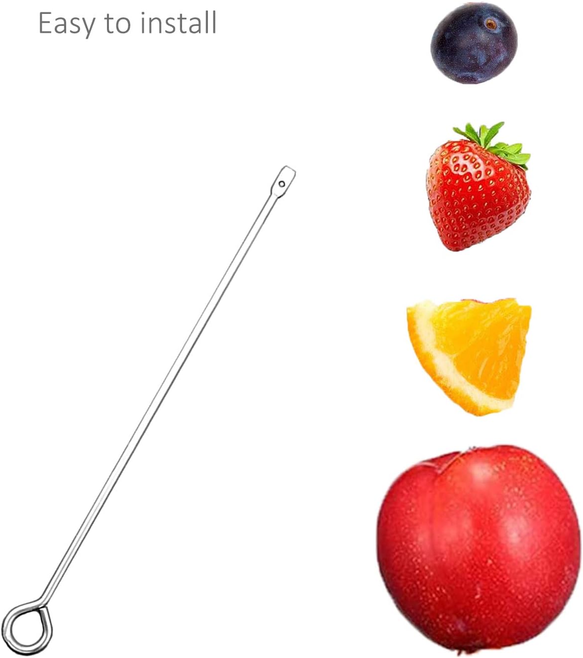 Bird Cage Food Holder Parrot Fruit Vegetable Skewer Bird Cage Feeder, 3Pack