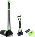 Geyecete Dog Pooper Scooper Long Handle Pooper Scooper Set Pooper for Dogs -Outdoor Cleanup Tool Foldable -Portable Pet Waste Pick Up Set