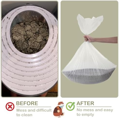 Cat Litter Box Liners Compatible with IRIS Top Entry Cat Litter Box - 25 Pack, Tear-Resistant and Spill-Proof, Perfect Fit for Most Top Entry Litter Pan Models
