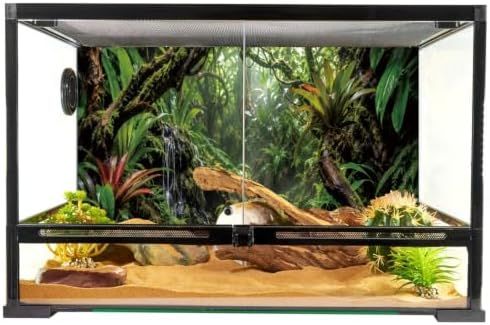 Rainforest Waterfall Reptile Habitat Background 72x24 In Terrarium Backdrop