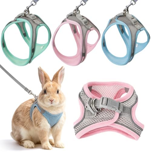 Rabbit Harness and Leash Set for Bunny, Reflective Small Pet Vest