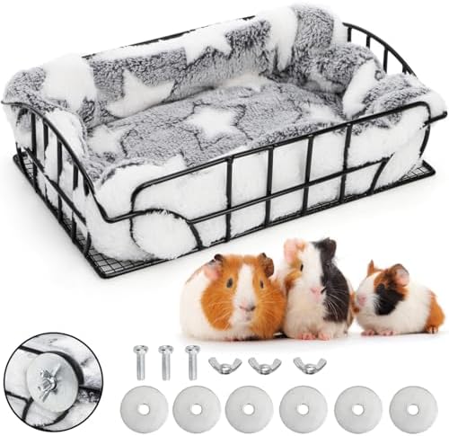 Metal Rat Cage Hanging Platform with Mat, Chew Proof