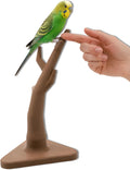 Natural-Texture Tree Branch Bird Perch, 3D Printed Organic Shape Parrot Stand for Cages, Secure Grip Bird Cage Accessories for Cockatiels, Conures, Budgies, Lovebirds and Finches