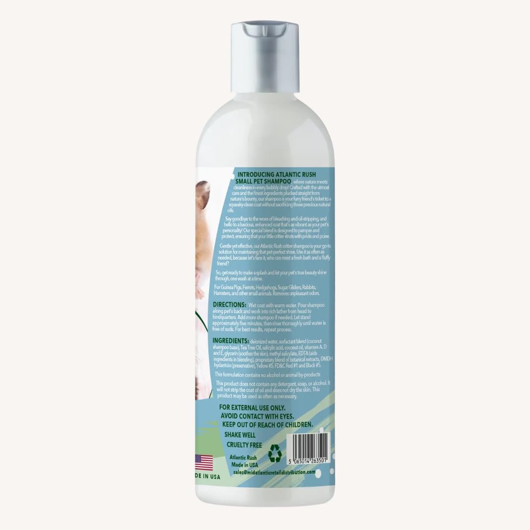 Atlantic Rush Shampoo for Small Pets- 8oz Pet Spray (Tea Tree)