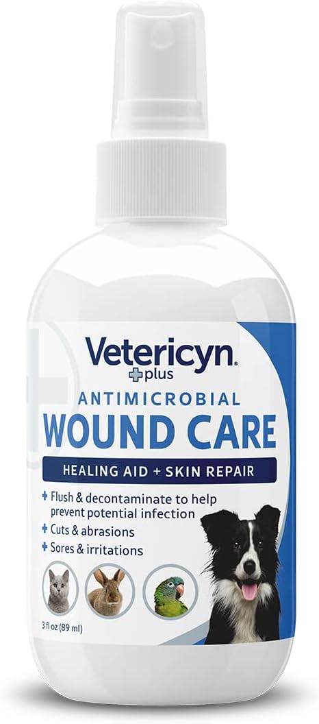 Vetericyn Plus Dog Wound Care Spray, Lick-Safe Wound & Skin Care, 3 oz