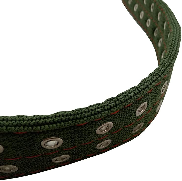 Adjustable Four-Layer Nylon Thickened Cow Collar with 2-Rows Metal Buckle and Traction Chain for Horse, Sheep, Cattle, Dog, Camel (28.7inch)