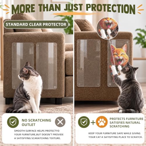 7 Pack Anti Cat Scratch Furniture Protector with Cat Scratcher pad