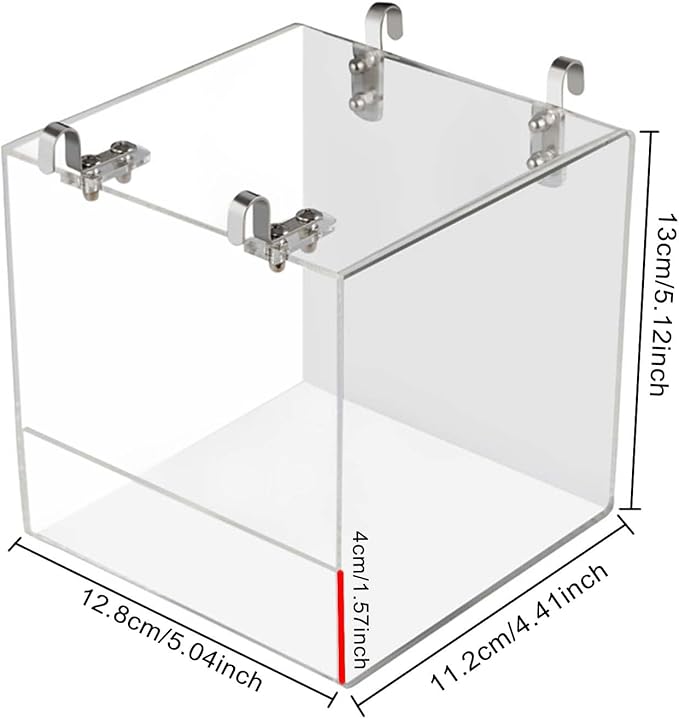 Hanging Cube Bird Bath Cage, Transparent Bird Bathtub Bath Shower - Image 2