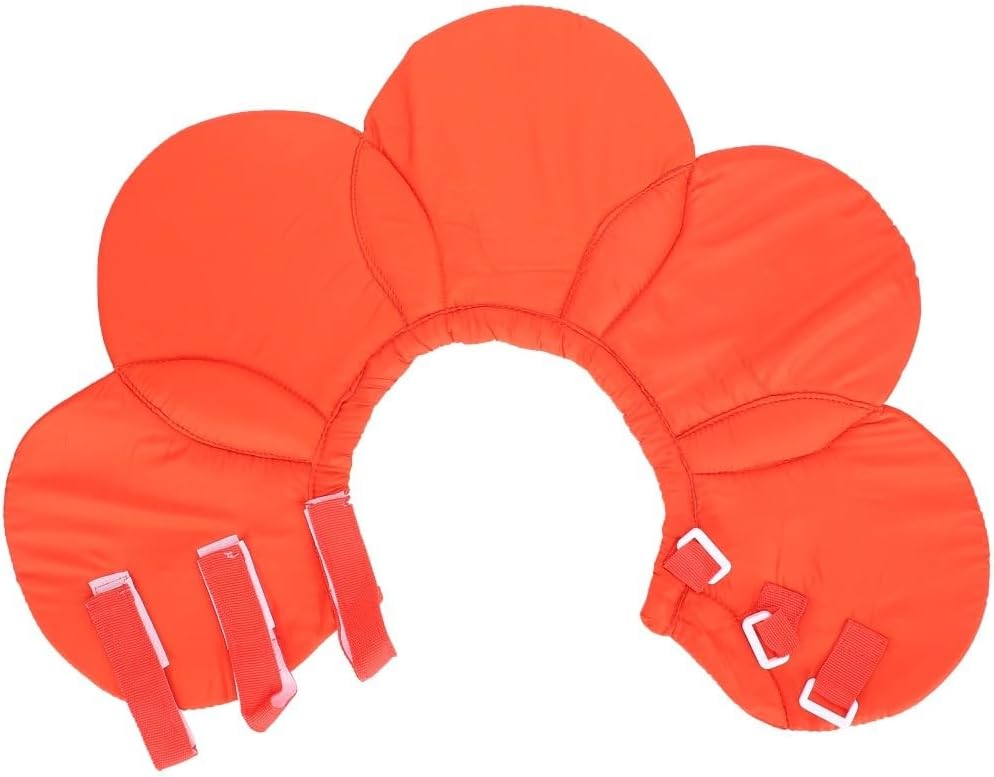 Soft Cloth Dog Recovery Collar,Adjustable Hook and Loop Pet Cone E-Collar,Post Surgery Protective Neck Cone for Small Medium Dogs & Cats(L,Orange)