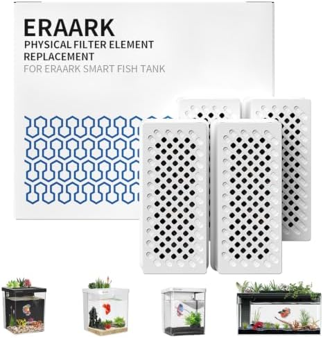 ERAARK Filter Media Replacement Physical Filter cartridges smart Fish Tank 4-Pack (4pack Physical Filter)