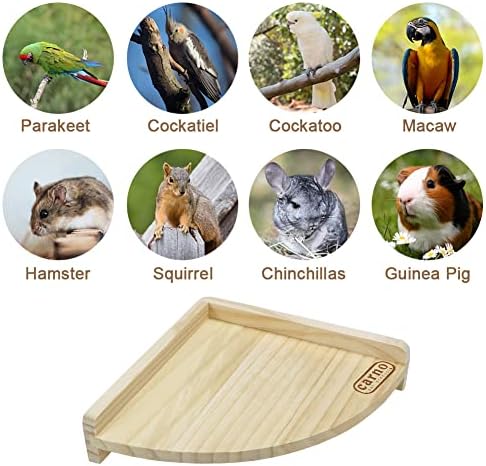 Litewoo Bird Perch Corner Platform Stand Shelf for Parrot Parakeet Cage