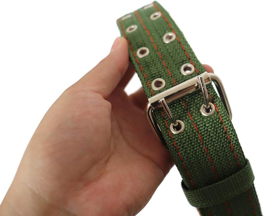 Adjustable Four-Layer Nylon Thickened Cow Collar with 2-Rows Metal Buckle and Traction Chain for Horse, Sheep, Cattle, Dog, Camel (28.7inch)