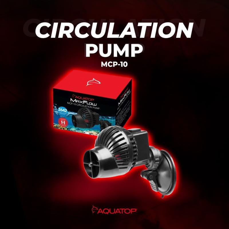 Aquatop MaxFlow Aquarium Circulation Pump 2,642 GPH - Ideal for Fish Tanks 125-250 Gallons - Powerful and Efficient Water Movement, MCP-10