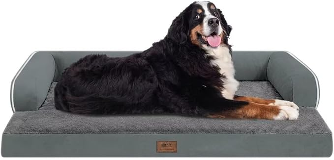 Large Dog Bed Orthopedic Washable: Dark Grey Dog Bed - Image 9
