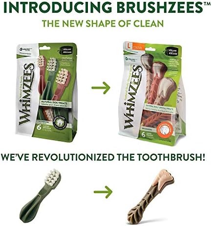 Whimzees Large Brushzees, 12 Count, Natural Grain Free Dental Dog Treats2