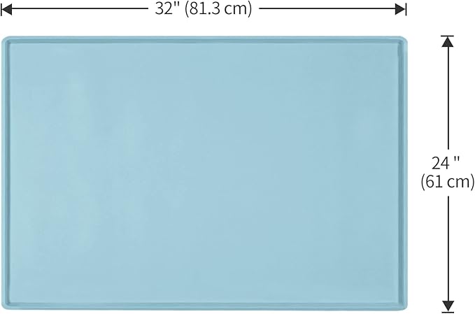 Dog Food Mat, Silicone Waterproof Food Tray, Non Slip Pet Bowl Mats Placemat - Image 5