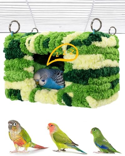 Collapse-Proof Soft Warm Bird Bed for Cage with Sturdy Frame