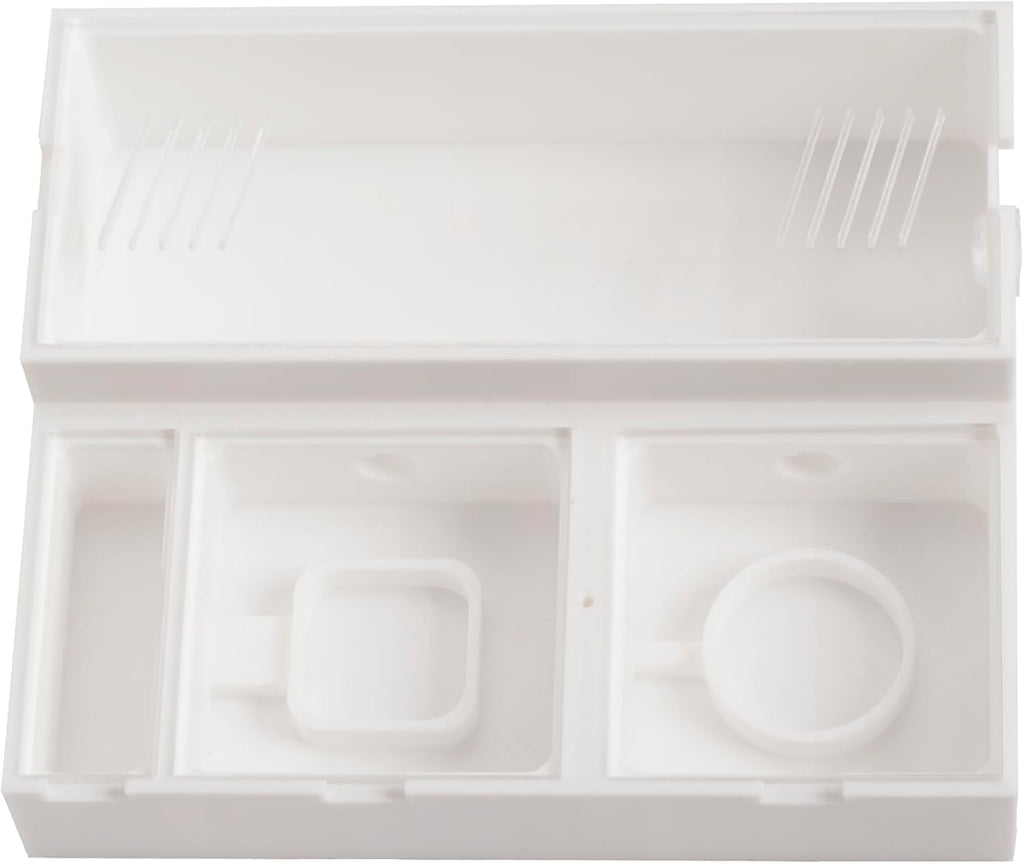 Ant Farm Formicarium with Large Activity Chamber, 2 Small Chambers, Water Area, 2 10mm Extension Ports, White
