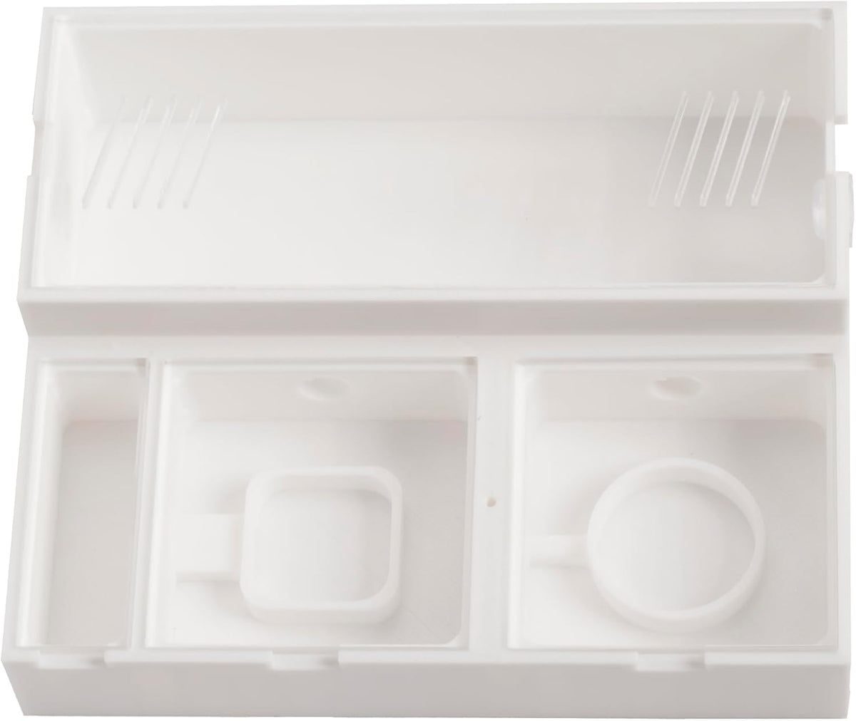 Ant Farm Formicarium with Large Activity Chamber, 2 Small Chambers, Water Area, 2 10mm Extension Ports, White