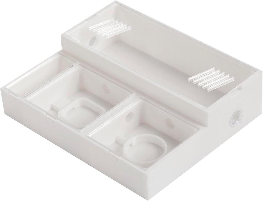 Ant Farm Formicarium with Large Activity Chamber, 2 Small Chambers, Water Area, 2 10mm Extension Ports, White