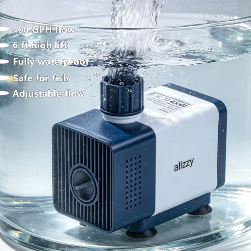 alizzy 400 GPH Submersible Pump, Durable Fountain Pump