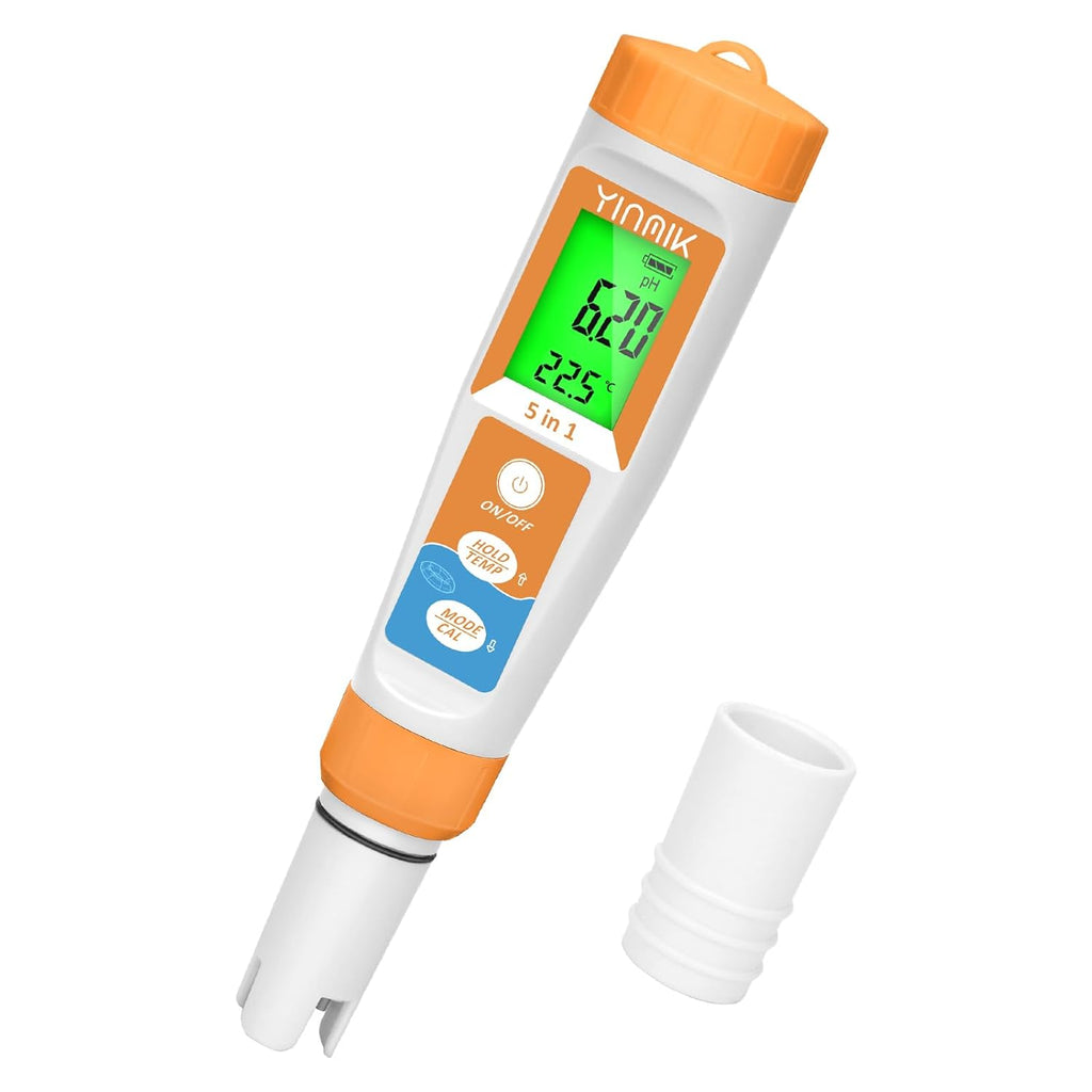 YINMIK Pool Salt Tester New Update 5 in 1 pH TDS EC Salinity Meter