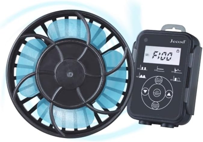 Jebao Jecob ELW-20 DC Wave Maker Pump with Controller, 2641 GPH / 10000 LPH, Ultra Quiet, Energy Saving, Circulation Pump, Magnetic Base