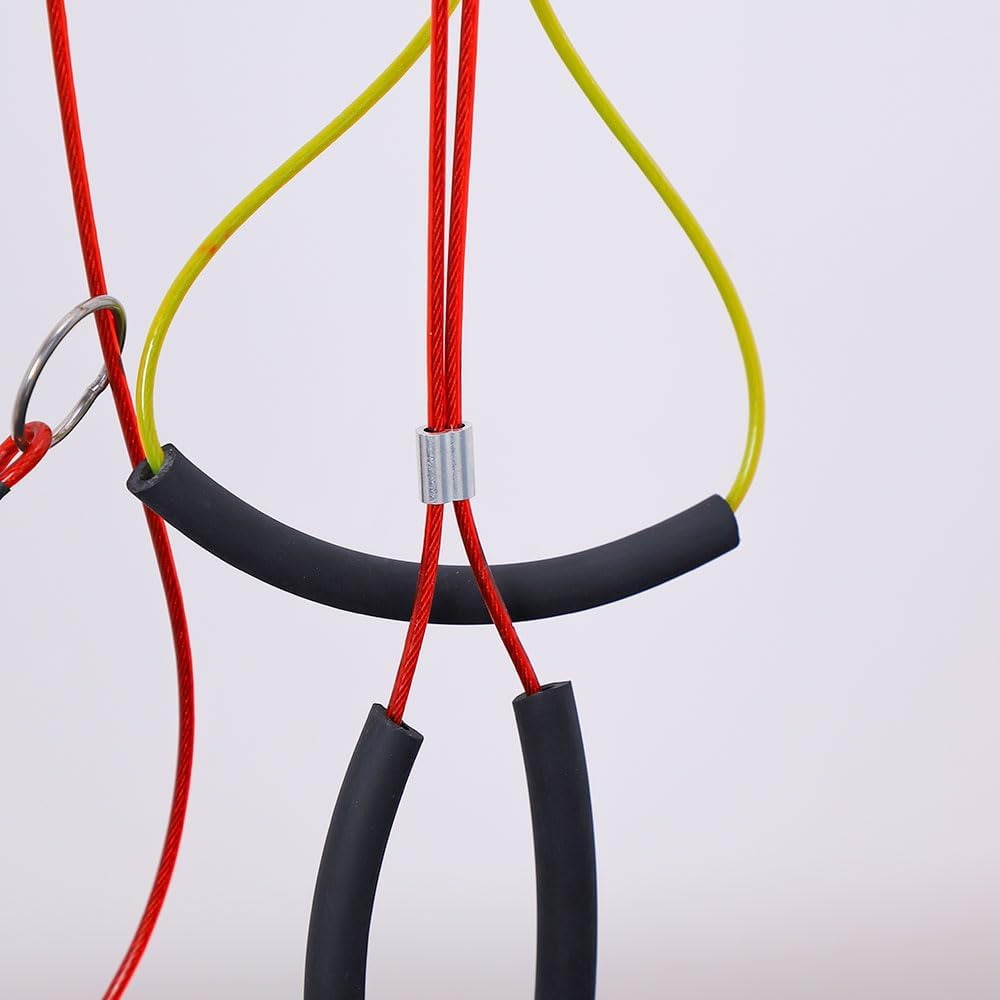 Pet Grooming Loop for Dogs - Fits Most No Sit Haunch Holder Pet Grooming Tubs and Tables Sturdy Steel Wire Rope(3 Packs) (Ring (Red)+No Sit Haunch Holder)