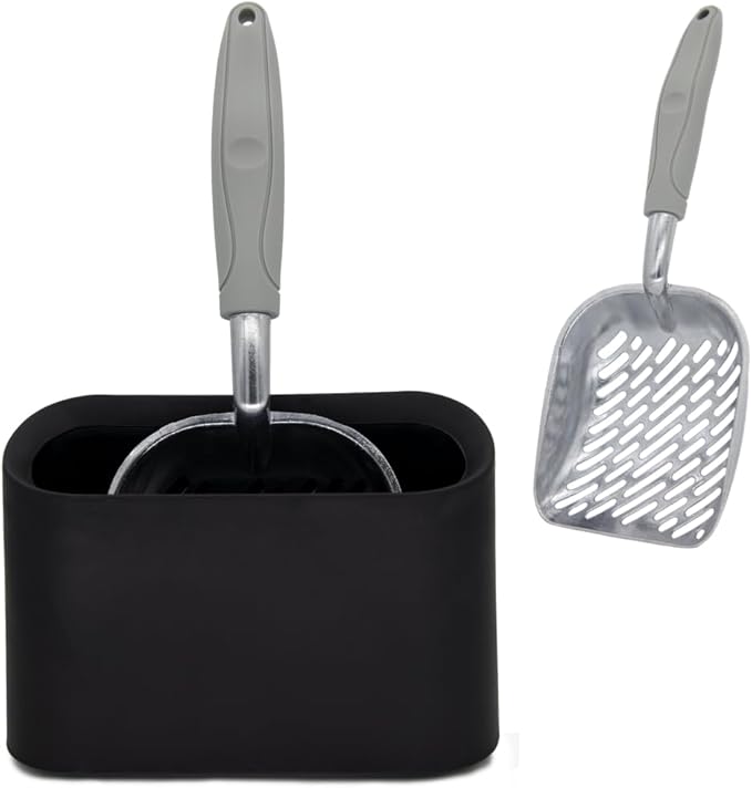Metal Cat Litter Scoop with Holder, Aluminum Cats Litter Scooper Captures All by Vitisyao