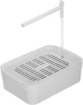DECHOUS Automatic Bird Shower with Running Water Parrot Bath for Cage Ultra-Quiet Bird Bath Tub for Parakeets Lovebirds and Cockatiels Indoor 12.32 X 8.14 X 3.81 in