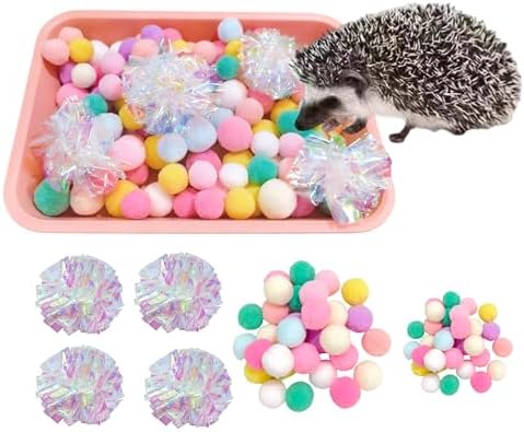Hedgehog Dig Box Tray Set Hedgehog Cage Accessories Funny Balls for Small Animal Hedgehogs Hamsters Ferrets Guinea Pigs