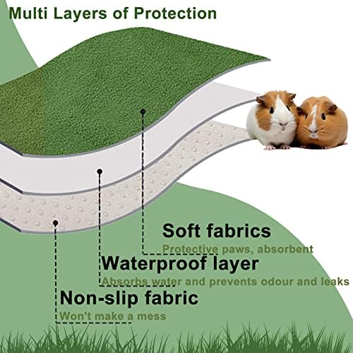4PCS Guinea Pig Bedding Fleece Cage Liner C&C 2x1,Guinea Pig Fleece Blanket Cage Liner 14x28 or 16x24 (c&c 2x1 (4PCS)) (4PCS 14inx28in)