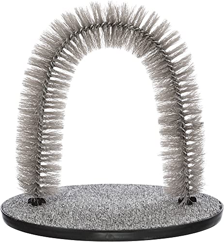 TRIXIE 13-in Cat Self-Grooming Arch with Carpet Scratcher, Gray