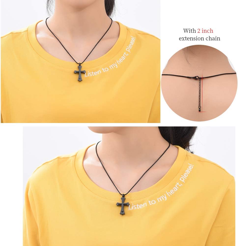 Stainless Steel Cross Memorial Cremation Ashes Urn Pendant Necklace Keepsake Jewelry Urn