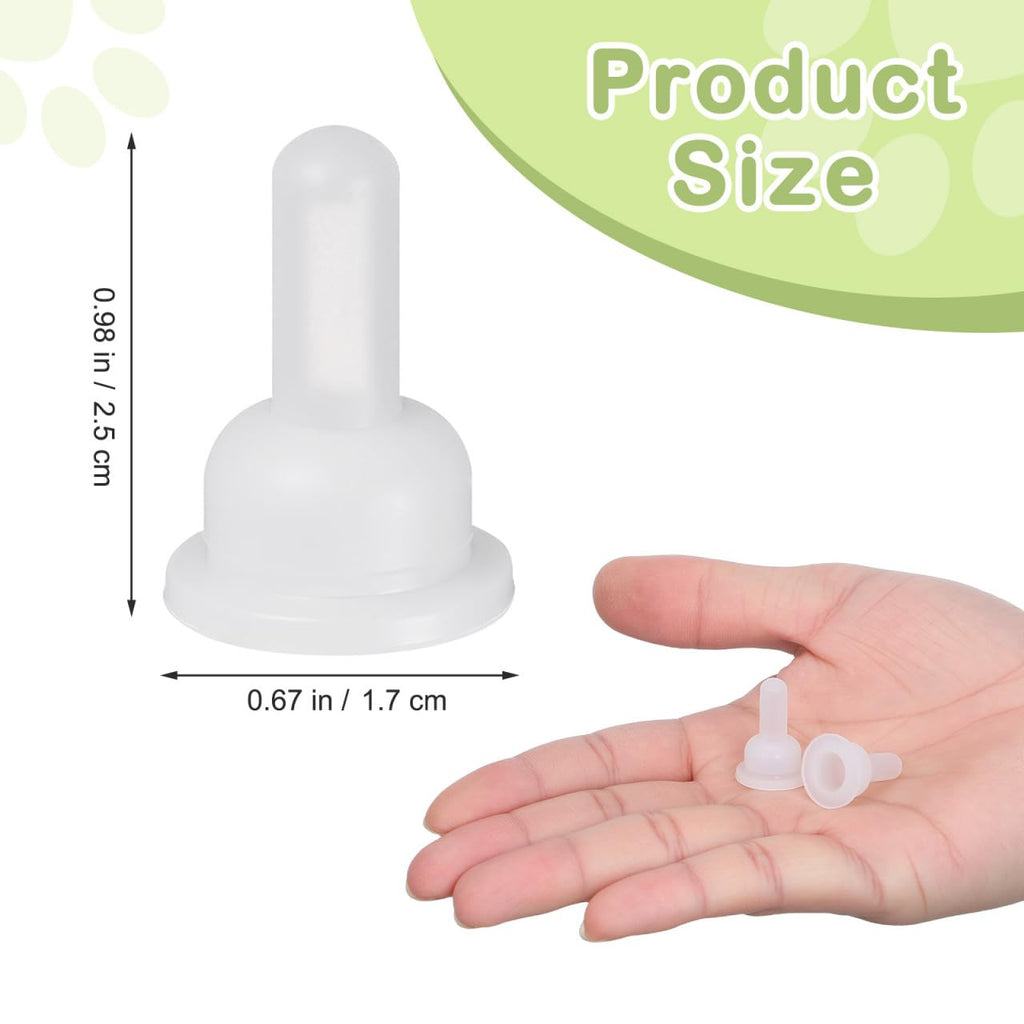 Gadpiparty 40pcs Pet Pacifiers Silicone for Small Pets Artificial Feeding
