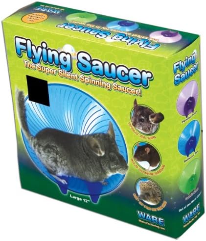 Ware Manufacturing Flying Saucer Exercise Wheel for Small Pets, 12-Inch - Colors may vary