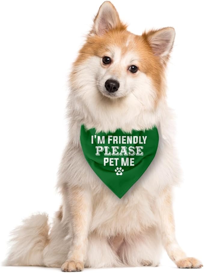 I'm Friendly Please Pet Me Dog Bandana - Image 2
