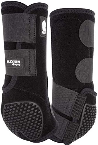 Classic Equine Flexion by Legacy2 Hind Support Horse Boots, Black, Large