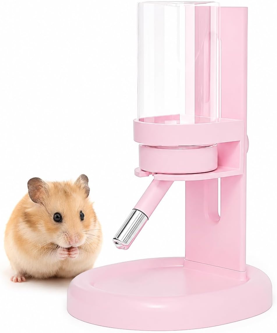 Hamster Water Bottle No Drip, 4oz Glass Small Animal Water Dispenser,Purple