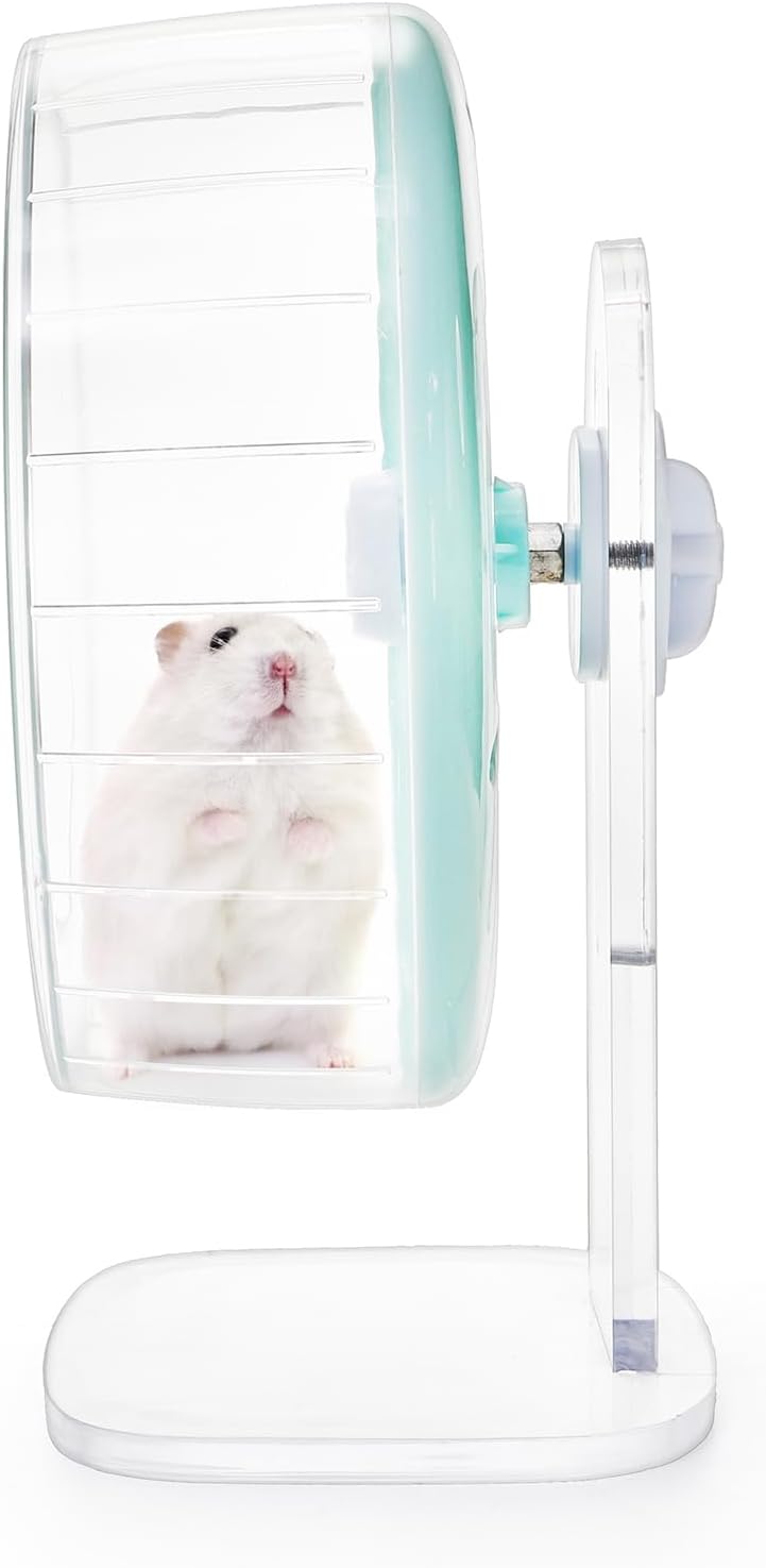 Foraineam Hamster Wheel Silent Hamster Exercise Wheels, 7.5 Inch Quiet Spinner Hamster Running Wheels with Adjustable Stand for Hamsters Gerbils Mice Or Other Small Animals