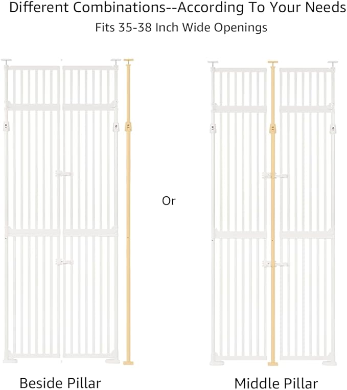 unipaws 86" High Extra Tall Cat Gate, Auto Closing and No Drilling Safety Gate - Image 6