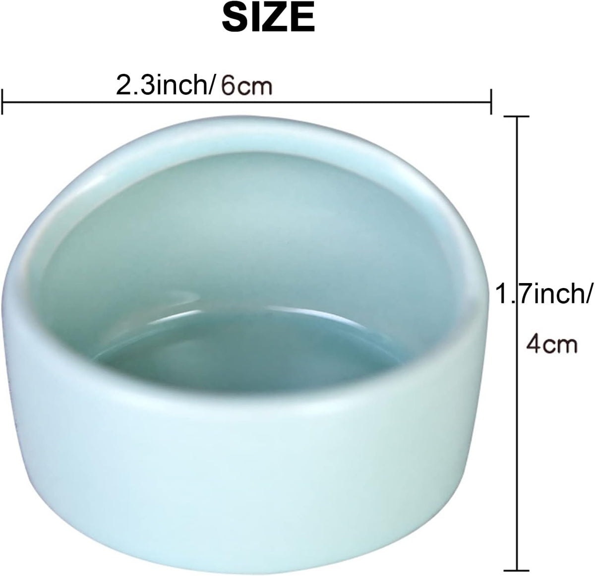 6 Pcs Hamster Ceramic Bowl, Food Dish Feeder Prevent