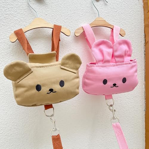 Adjustable Pet Harness with Detachable Backpack – Cute Bunny Design for Cats & Small Dogs