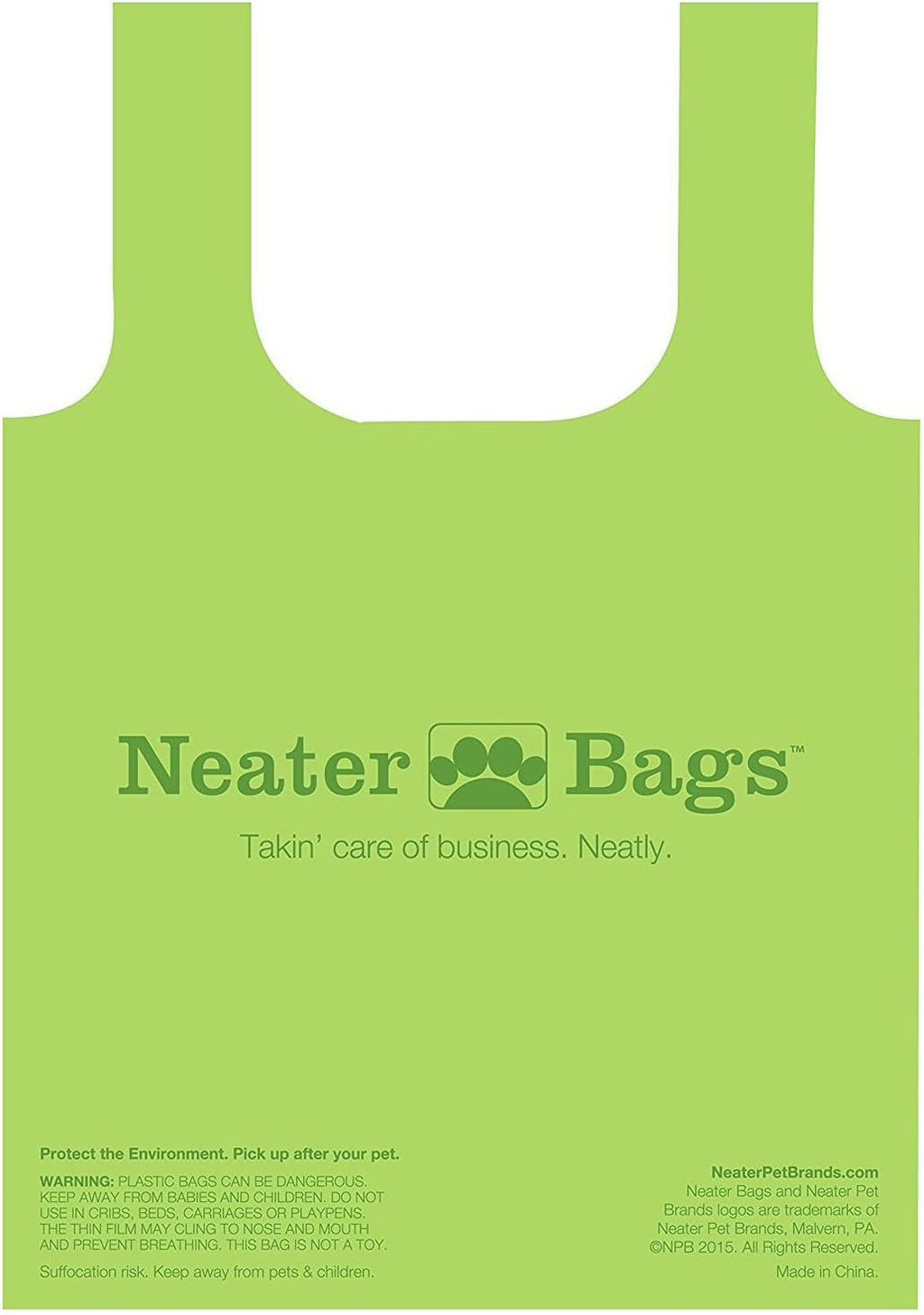 Neater Pet Brands Neater Bags Dog Waste Bag, No Rolls to Fuss With - Dog Poop Bags Dispense One at a Time, Doggie Poop Bag with Easy-Tie Handles (180 Count)