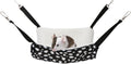 Wontee 2 Pack Small Animal Hammock Soft Fleece Sleeping Bed for Mice Rat Chinchilla Guinea Pig Ferret Kitten Cat Rabbit (S: 10.6x10.6inch, Black White Dot)