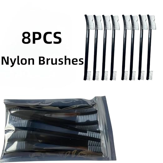 Anti-Static Nylon Bristles Deep Clean Soft Cleaning Brush: 8 Nylon Brushes - Image 5