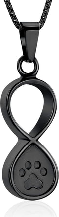 Oinsi Infinity Love Pet Cremation Jewelry for Ashes of Dog/Cat Funeral Keepsake Urn Necklace Pendant Memorial Jewellery