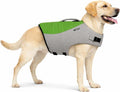 Dog Life Jacket, Sport Style Dog Float Coat with Excellent Buoyancy, Stylish Dog Swimming Safety Vest with Rescue Handle for Small Medium Large Dogs Green XL