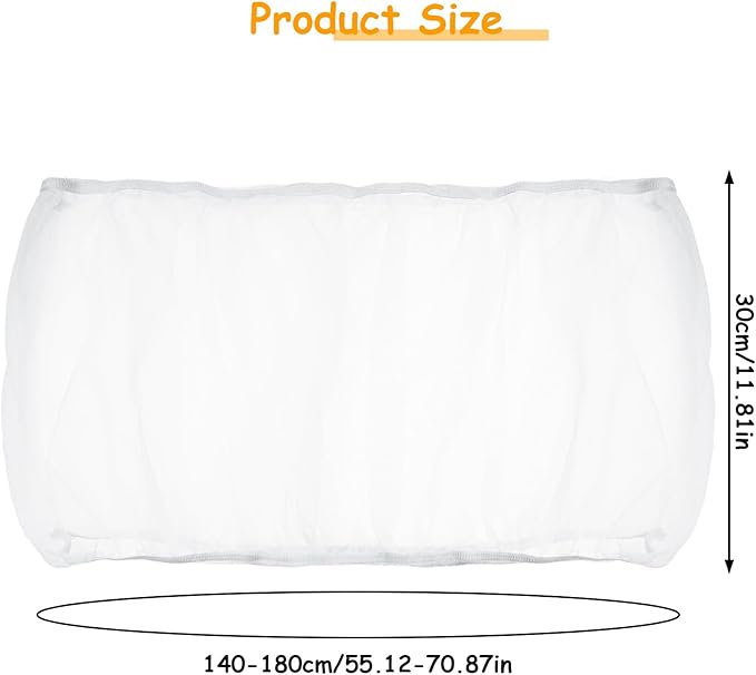 Bird Cage Seed Catcher, Adjustable White Bird Cage Net Birdcage Cover Skirt - Image 2