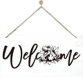 Welcome Sign for Front Door, Welcome Decor Wooden Hanging Sign, Tyrannosaurus by corner+wind